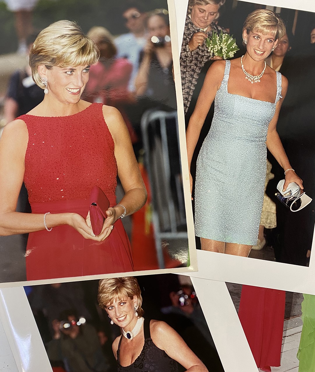 Diana in 3 of Jacques' dresses